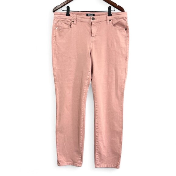 Buffalo David Bitton Jeans Denim - Buffalo David Bitton Jeans Women 12/32 Pink Aubrey Mid Rise Stretch Ankle Grazer